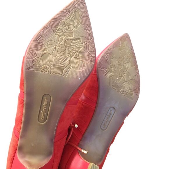 Comfort View Red Strappy Pumps Womens size 10.5 - Picture 6 of 7